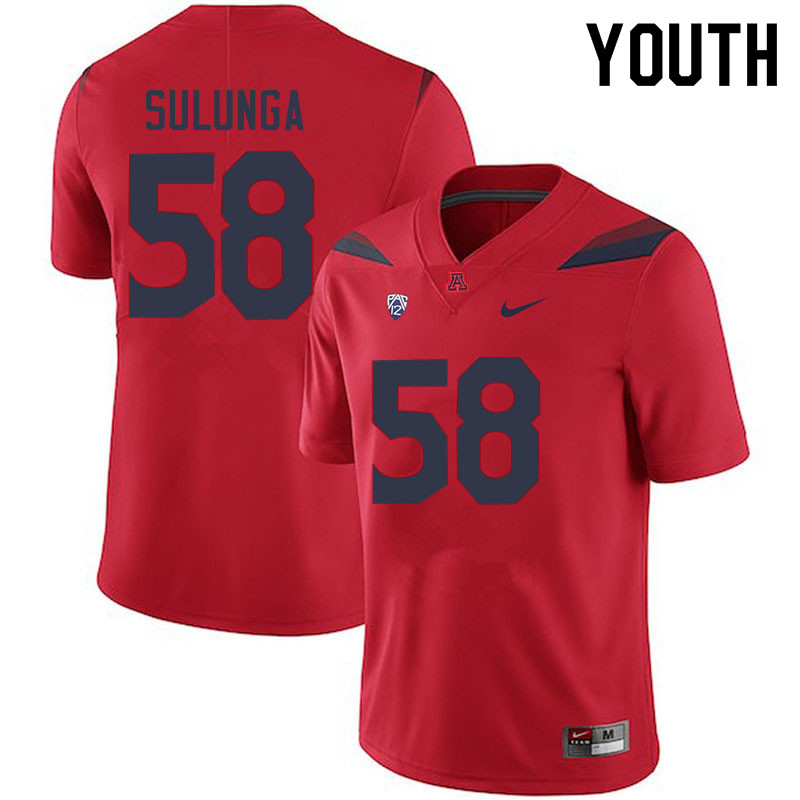 Youth #58 Nahe Sulunga Arizona Wildcats College Football Jerseys Sale-Red